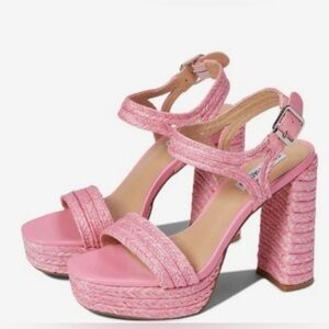 NWOT Steve Madden Lombardo Jute Platform Sandals, Size 9